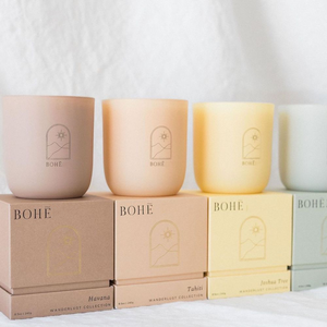 נר בושם בושם בוהו בהתאמה אישית, בצנצנת זכוכית מט יוקרתית, שעוות סויה, זמן בעירה ארוך, ניחוח חזק, נרות ארומה עם קופסת מתנה קשיחה - Product Image 1