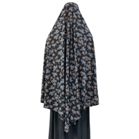 XL Long Hijab fleur Sequin Khimar islamique femmes Hijab hauts sans manches Abaya Jilbab Ramadan Abayas musulman arabe Niqab Hijab