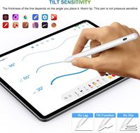 Nouvelles inventions stylet charge sans fil rejet de la paume inclinaison sensible affichage numérique magnétique puissance stylo tactile actif pour ipad
