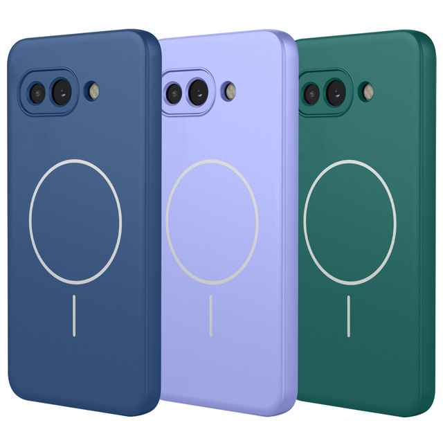 Magnetic Liquid Silicone Case for Google Pixel 10 Pro XL 9A - Wireless Charging Compatible Soft Cover