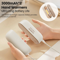 Chauffe-mains magnétique 2 en 1, ABS ignifuge, 3000 mAh rechargeable, 3 températures, type C, chauffe-mains portable de poche, camping, extérieur, hiver, cadeau