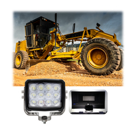 Feux de travail LED carrés de 5 pouces homologués ECE E9 pour excavateur, exploitation minière, coque épaissie, lampe de travail LED 60W