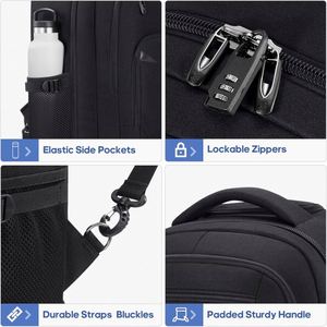 Tekerlekler ile ücretsiz örnek çanta su itici tekerlekli seyahat Duffel bagaj ile rulo sırt çantası hava yastığı yeni tasarım İsviçre sırt çantası - Product Image 4