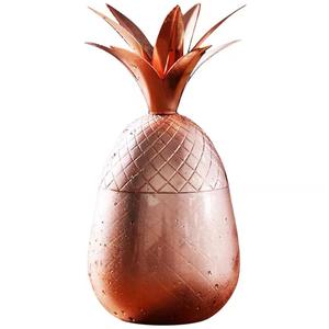 Gobelet en forme d'ananas doré et <span class=keywords><strong>shaker</strong></span> à cocktail Rocket en acier inoxydable avec intérieur en cuivre, couvercle, fente pour paille, bar, restaurant, barman - Product Image 5