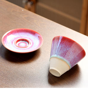 Vente en gros, <span class=keywords><strong>tasse</strong></span> à <span class=keywords><strong>expresso</strong></span> en porcelaine en forme d'entonnoir aux couleurs vives Klin Change, ensemble <span class=keywords><strong>tasse</strong></span> à café, thé et soucoupe en céramique - Product Image 4