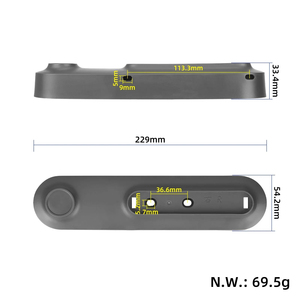 Cubiertas de moldura trasera izquierda y derecha MI 6 con 2 reflectores laterales, tiras reflectantes de advertencia de seguridad para scooter - Product Image 3