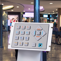 Teclado de Navegación de Audio en Braille de Acero Inoxidable Programable de Fábrica con 18 Teclas, Comunicación USB, Compatible con ADA, para Kiosco Exterior