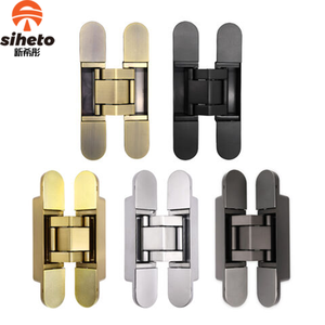 Черный скрытый шарнир Регулируемый цинковый сплав мягкий закрытый 3D дизайн для деревянных и стальных дверей - Product Image 6