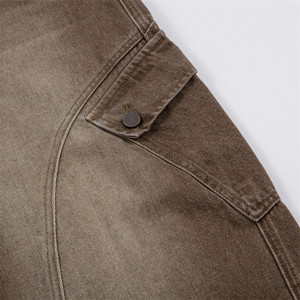 <span class=keywords><strong>Jean</strong></span> <span class=keywords><strong>d</strong></span>écontracté pour homme, taille mi-haute, coupe droite, style hip-hop, en denim épais de haute qualité, vintage, brodé - Product Image 2