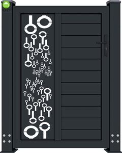 Bảo mật cao phong cách hiện đại nhôm dân cư và thương mại cho người đi bộ cửa nhỏ với dịch vụ mô hình 3D - Product Image 6