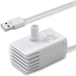 Bomba de agua sumergible de CC para fuente de agua para mascotas, alimentada por USB, modelo de escritorio de plástico blanco JN 1020 - Product Image 1