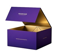 Boîtes cadeaux pliables de luxe estampées avec feuille d'aluminium fermeture magnétique faveur de mariage et coffrets cadeaux cosmétiques emballage cartons en papier durables