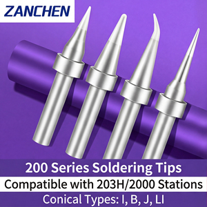 Puntas <span class=keywords><strong>de</strong></span> Soldadura ZANCHEN Serie 200, Tipo Cónico 200-B I J LI, Sin Plomo, para Estación 203H 2000, 90W, Puntas <span class=keywords><strong>de</strong></span> Hierro Cromadas - Product Image 2
