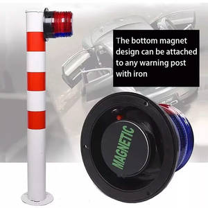 Altamente visibile ad energia solare LED luce di avvertimento traffico magnetico barricata per la sicurezza stradale bianco riflettente del traffico di avvertimento - Product Image 2
