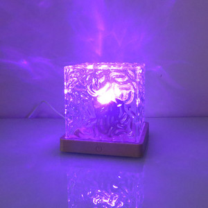 Lonvel <strong>Water</strong> Ripple Projector 3/16 Colors Night Light Flame Crystal Lamp Home Houses Decoration <strong>Sunset</strong> Light Gift Rotating Light - Product Image 4