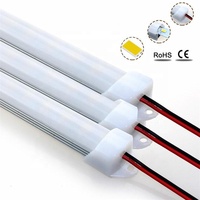 Profil Aluminium 5630 LED Strip Bar 100CM 72LEDs 12V Penutup PC Bening Susu IP33 Tahan Air Dapat Diredupkan Lampu LED Bar untuk Kabinet