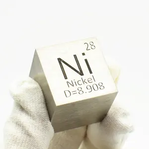 Cubo metálico de níquel para colección de elementos, 1 pulgada, 25,4x25,4x25,4mm