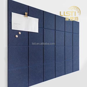 Alternative au grand panneau de liège personnalisable-Panneaux acoustiques décoratifs en feutre robuste Carreaux muraux avec support auto-adhésif - Product Image 2