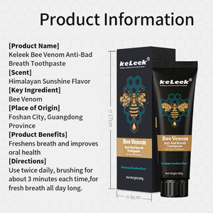 Dentifrice Bio en Gros KeLeek au Venin d'Abeille <span class=keywords><strong>Anti</strong></span>-<span class=keywords><strong>Mauvaise</strong></span> <span class=keywords><strong>Haleine</strong></span> 12H <span class=keywords><strong>Haleine</strong></span> Fraîche Saveur Soleil de l'Himalaya Nettoyage en Profondeur Usage Domestique - Product Image 6