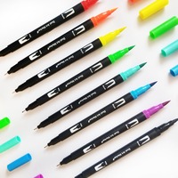 Stylo pinceau aquarelle Queenstar en promotion, encre à base d'alcool, imperméable, double face, effaçable, marqueur de peinture coloré pour artistes