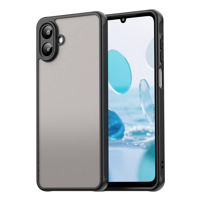 2in1 Shockproof Phone Case for Samsung A07 Skin Feeling Semi Transparent Frosted Finish Cover Case