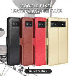 Para Google <span class=keywords><strong>Pixel</strong></span> 8/9 Pro <span class=keywords><strong>Funda</strong></span> de cuero para teléfono móvil Flip Crazy Horse Pattern con 6a Tarjetero Pu Material para Google 10 - Product Image 2