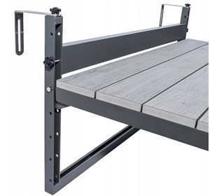 Vendita calda in polonia rettangolo regolabile in altezza <span class=keywords><strong>pieghevole</strong></span> balcone tavolo con tubo di acciaio supporto per balcone <span class=keywords><strong>ringhiera</strong></span> - Product Image 5