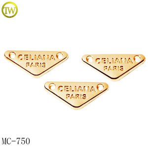 Alaşım altın şirket marka Metal alfabe etiket giyim Metal mektup logolar - Product Image 4