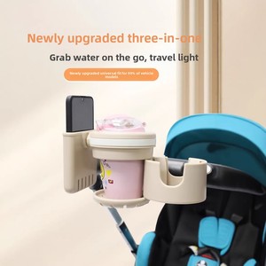 Portabicchieri Universale <span class=keywords><strong>per</strong></span> Passeggino con Porta Telefono, Organizzatore 3-in-1 <span class=keywords><strong>per</strong></span> Passeggino, Bicicletta, Sedia a Rotelle <span class=keywords><strong>e</strong></span> Deambulatore - Product Image 5