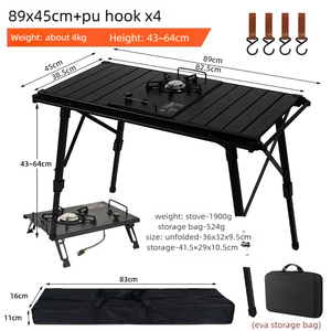 <span class=keywords><strong>Cocina</strong></span> Exterior <span class=keywords><strong>para</strong></span> Senderismo y Pesca, Mesa IGT Desmontable <span class=keywords><strong>para</strong></span> Exteriores, Mesa Plegable <span class=keywords><strong>Portátil</strong></span> <span class=keywords><strong>para</strong></span> Camping, Barbacoa y Picnic - Product Image 3