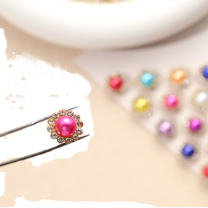 Adorno de cristal de doble capa de 10/12mm con diseño de flor de girasol y diamantes de imitación, para coser, con hebilla y lazo, hecho a mano, para prendas de vestir y ropa de baile DIY - Product Image 1