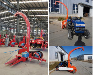 Traktör çift sıralı mısır ve Napier çim yan monte silaj ekin hasat makinesi römork ile monte - Product Image 4