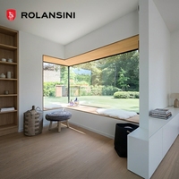 Ventanas de Esquina Grandes de Aluminio para Piso/Techo Horizontales Invisibles Rolansini AS2047, Ventana Panorámica Extra Grande de Vidrio Fijo