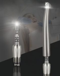 ชุดโทรศัพท์ใยแก้วนำแสงสำหรับทันตกรรม, อุปกรณ์ทันตกรรมไฟใยแก้วนำแสงแบบสเปรย์สี่รูป้องกันการดูดกลับ - Product Image 2