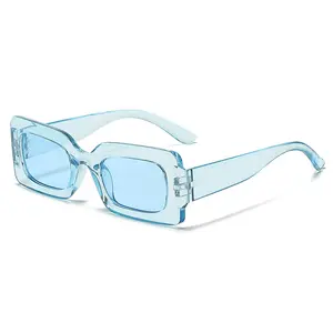 2023 Candy Color UV400 New Trend Modische weibliche quadratische Schattierungen Benutzer definierte Logo Designer Frauen Sonnenbrille