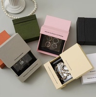 Mini boîte à bijoux de luxe PE film suspension glissière tiroir bijoux bracelet collier boucle d'oreille cadeau boîtes à bijoux emballage