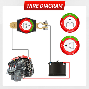Interruptor <span class=keywords><strong>de</strong></span> Desconexión <span class=keywords><strong>de</strong></span> Batería para Automóviles y Embarcaciones, 2 Pines, Encendido/Apagado, 250A, con Abrazadera Negativa para Batería - Product Image 5