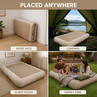 Matelas Gonflable Simple avec Pompe à Batterie Intégrée, Tissu Drop-stitch, Portable pour la Maison, le Camping, l'Hôtel, Vente en Gros