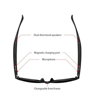 Lunettes intelligentes Gonbes G10 de haute qualité, AI OEM ODM, lunettes de soleil intelligentes blanches avec haut-parleur audio, étanches IPX-4, charge magnétique, Bluetooth