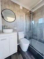 Panel de Pared para Ducha de PVC Gris Brillante de 1/1.2m, Panel Decorativo para Baño con Acabado UV Impermeable de la Mejor Calidad