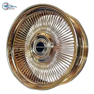 26 'FORGIATO GOLD WIRE WHEEL MONTE CARLO BOX CHEVY IMPALA WHEELS