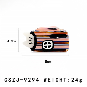 Pinza de Pelo con Diseño de Casa de Dibujos Animados, Unisex, con Diseño de Gato Dibujado a Mano y Mecanismo de Resorte Duradero - Product Image 2