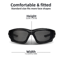 Lunettes de sécurité en maille métallique résistantes aux chocs, anti-buée, anti-reflets, avec sangle réglable, lunettes tactiques pour sports de plein air, pour le cyclisme