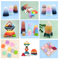 Fubon Puzzles géométriques créatifs en silicone pour enfants, jeu de société éducatif interactif, puzzle de dentition pour bébé, cadeaux d'anniversaire
