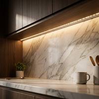 Armoires de cuisine en bois massif arqué vert sauge écologiques avec éclairage LED intégré, protection en nid d'abeille et bordure de précision, livraison mondiale