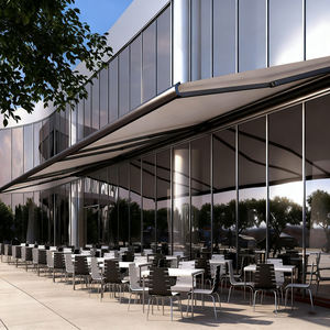Auvent rétractable motorisé automatique imperméable pour terrasse avec fenêtre électrique à cassette intégrale, design avant-gardiste - Product Image 2