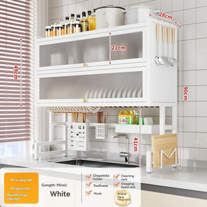 <span class=keywords><strong>Escurridor</strong></span> <span class=keywords><strong>de</strong></span> Platos Adaptable <span class=keywords><strong>de</strong></span> Acero al Carbono <span class=keywords><strong>de</strong></span> Grado Premium Solución <span class=keywords><strong>de</strong></span> Almacenamiento para Cocina <span class=keywords><strong>con</strong></span> Bandeja <span class=keywords><strong>de</strong></span> Drenaje y <span class=keywords><strong>Tapa</strong></span> para Uso Doméstico - Product Image 6