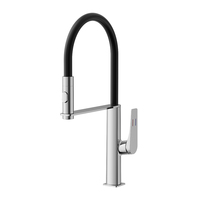 Robinet de cuisine moderne en acier inoxydable brossé, à double poignée, à montage sur comptoir, eau froide uniquement, rotation universelle, le plus vendu