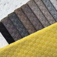 Tissu d'ameublement contractuel 390 g/m² ignifuge, tissé, uni, 100 % polyester, imitation lin
