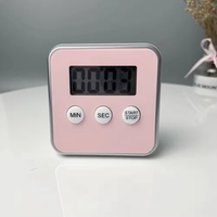 Timer Dapur Digital Magnetik Kuat 2 in 1, Pengingat Waktu Memasak 100 Menit dengan Braket, Laris Terjual